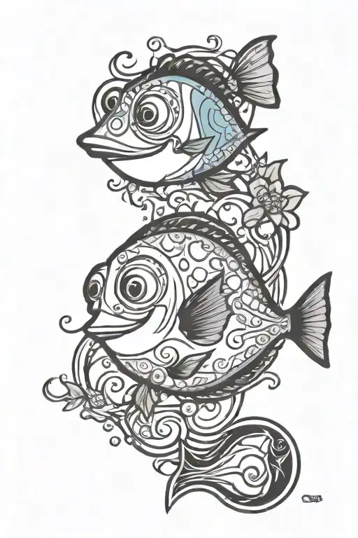 finding  dory, semi colon tattoo design idea