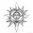 sun in libra, the moon in taurus, and the rising in gemini tattoo design idea