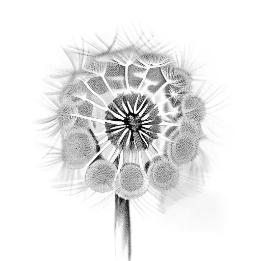 dandelion daisy orchid bouquet tattoo design idea