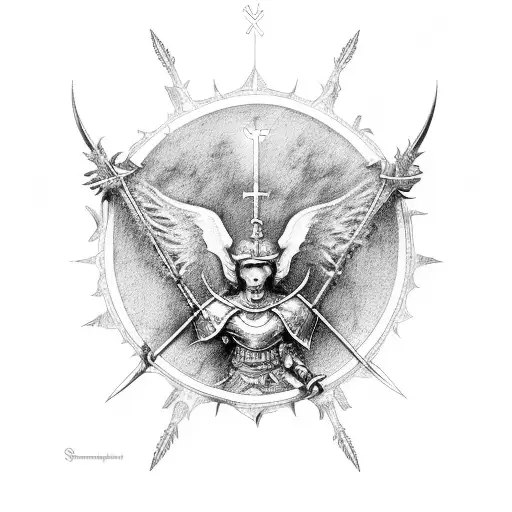 Saint Michael  tattoo design idea