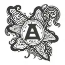 Name B. Joshua with a little fire tattoo design idea