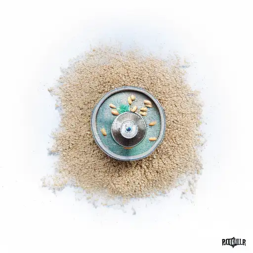 Revolver with wheat coming out of the barrell tattoo design idea