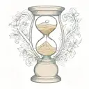 ornate hour glass with sand tattoo design idea