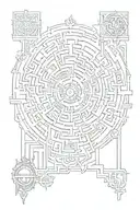 labyrinth tattoo design idea