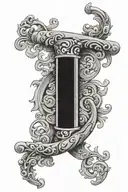 scroll wrapped tattoo design idea