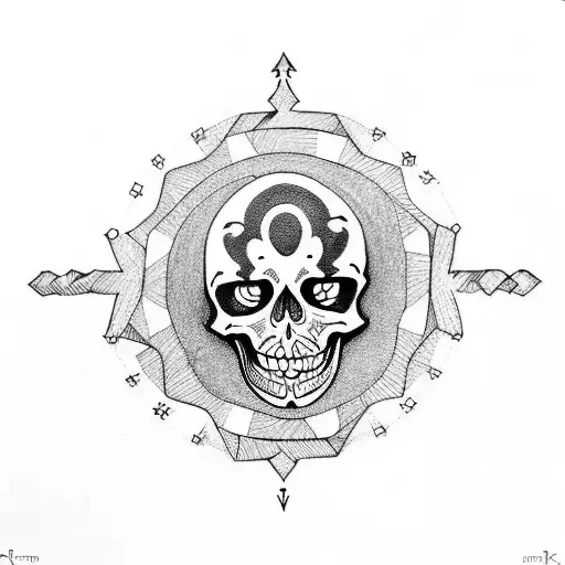 skeleton key tattoo design idea
