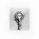 skeleton key tattoo design idea
