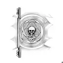 skeleton key tattoo design idea