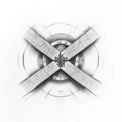  I have an existing piece on my anterior deltoid, a cross with some symbols and wording around it that’s about 7 inches  tattoo design idea