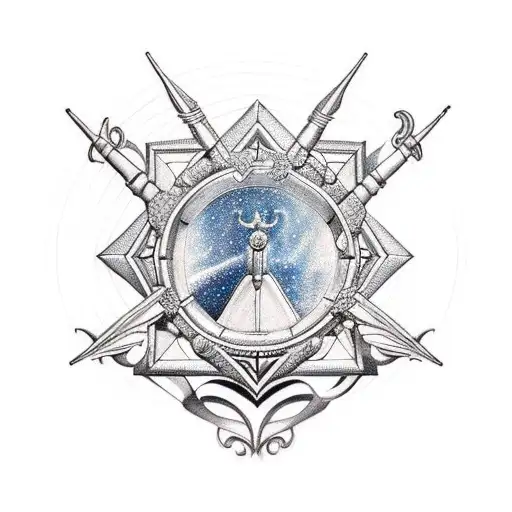 Sagittarius and Stargate tattoo design idea