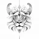 Lion 333 tattoo design idea