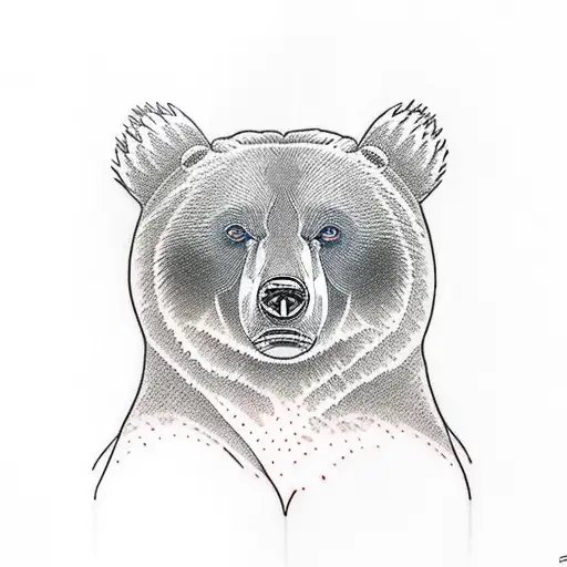 Papa Bear with 3 cubs tattoo design idea