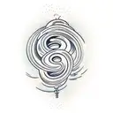 Coiled whip with quote "I don't know. I'm making this up as I go." spiraling within the whip. tattoo design idea