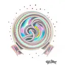 Coiled whip with quote "I don't know. I'm making this up as I go." spiraling within the whip. tattoo design idea