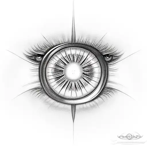 Combine elements of the One Ring and the Eye of Sauron in a unique design tattoo design idea