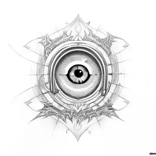 Combine elements of the One Ring and the Eye of Sauron in a unique design tattoo design idea