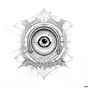 Combine elements of the One Ring and the Eye of Sauron in a unique design tattoo design idea