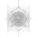 Incorporate the Elvish language script into a geometric pattern inspired by LOTR tattoo design idea