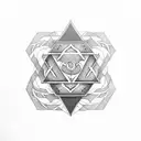 Incorporate the Elvish language script into a geometric pattern inspired by LOTR tattoo design idea