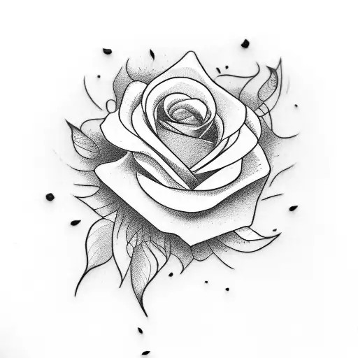 A stack of books with black roses growing out of them tattoo design idea