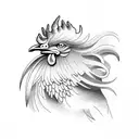 rooster tattoo design idea