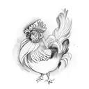 rooster tattoo design idea