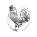 rooster tattoo design idea