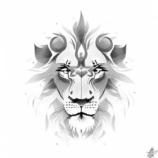 Daniel in the lions den tattoo design idea