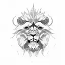 Daniel in the lions den tattoo design idea