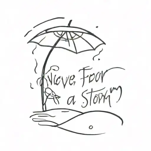 Never fear a storm  learn to dance in the rain  tattoo design idea
