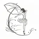 Never fear a storm  learn to dance in the rain  tattoo design idea