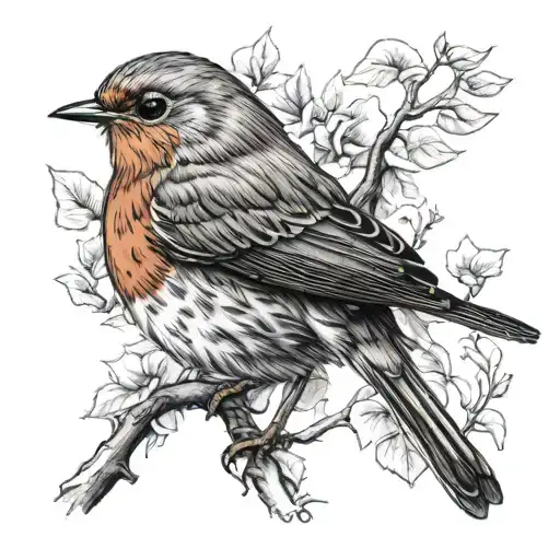 robin tattoo design idea