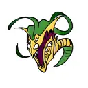 dragon skull with snakes tattoo design idea