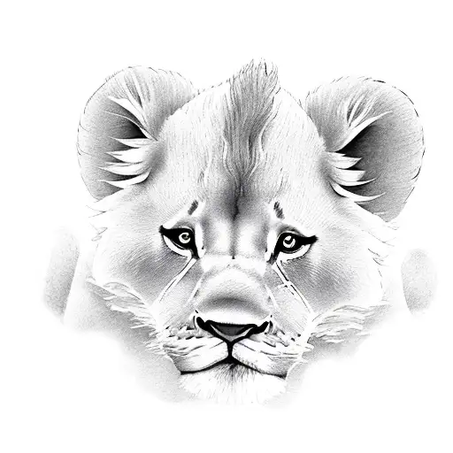 simba baby lion tattoo design idea