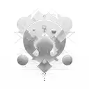 a circle with the names Théo and Alex tattoo design idea