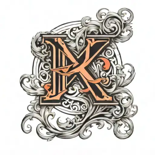 sin k name letter tattoo tattoo design idea