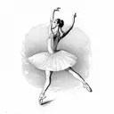 the mbdtf ballerina  tattoo design idea