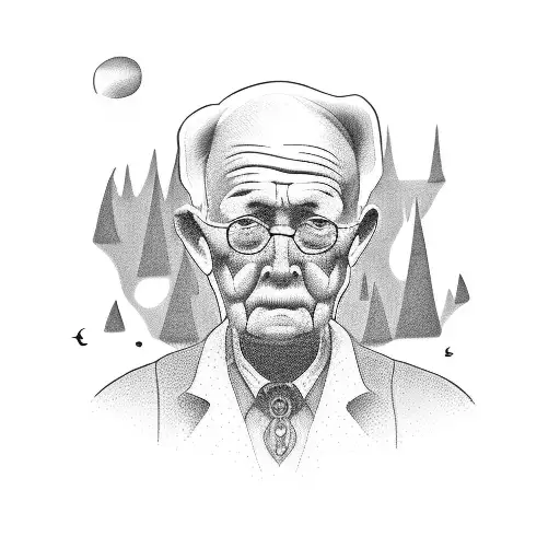 Memory of grandfather who made the house and passed away tattoo design idea