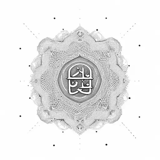 a text that says "iranian owned" in a circle tattoo design idea