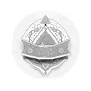 a text that says "iranian owned" in a circle tattoo design idea