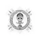  drugs , women, techno party, rims oz mae crown jewel, alcohol ,guns,money tattoo design idea