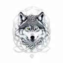 celtic wolf tattoo design idea