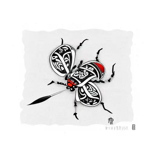 Ladybug tattoo design idea