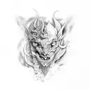 Chimera around arm tattoo design idea