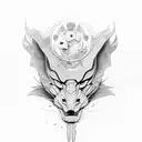 Chimera around arm tattoo design idea