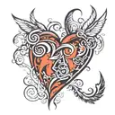 heart tribal tattoo design idea