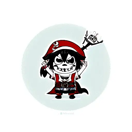 stich wich pirate tattoo design idea