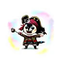 stich wich pirate tattoo design idea