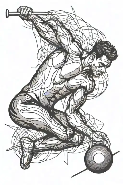 gymnastics man gymnastics equipment tattoo design idea