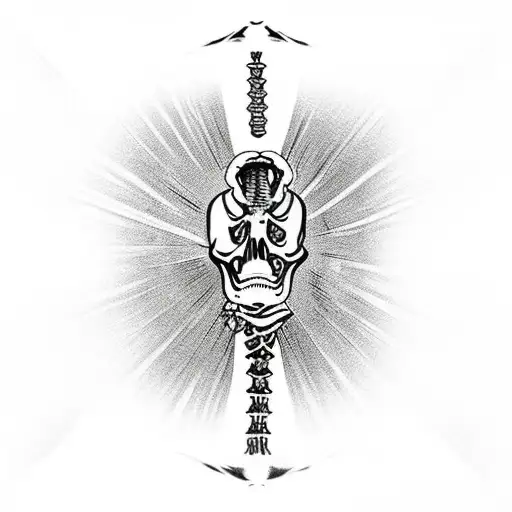 skeleton right hand with a glowing gang & drug things tattoo design idea